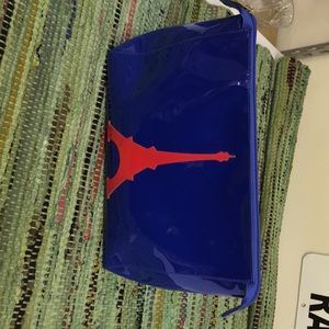 Lolo bag 11” wide x 8” tall. Blue w/ Eiffel Tower